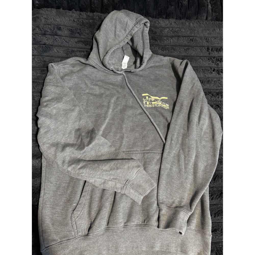 Lane Seven Mens LS14001 TheBestCards.com Graphic Hoodie Grey Large